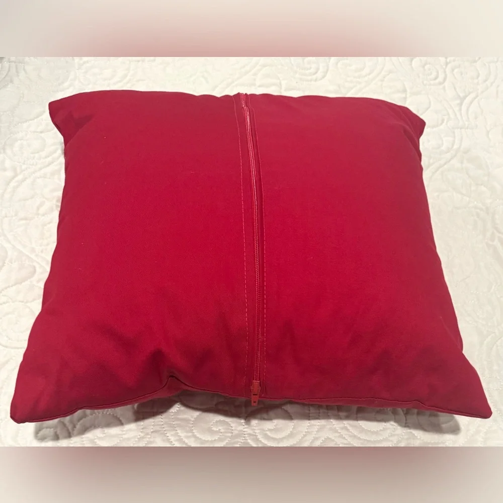 Handmade Red Pillow Sham/Cover